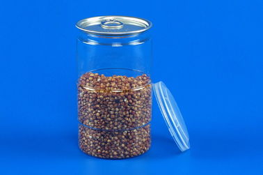 36G Clear Plastic Kitchen Canisters , Small Size Pet Jar With Aluminium Lid