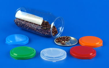 Airtight Transparent Plastic Jar , Custom Lid Cover Large Plastic Storage Jars