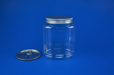 PET Clear Plastic Cookie Jar , Durable Large Plastic Storage Containers
