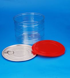 Transparent Empty Plastic Cans EOE / POE Sealing Type For Food Storage