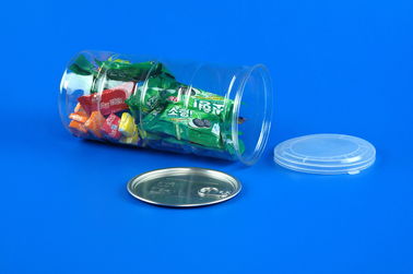 Large Transparent Plastic Jar With Aluminum Lid EOE / POE Sealing Type