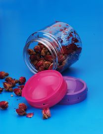 free sample transparent round shape 720ml easy open plastic food pet empty can for food