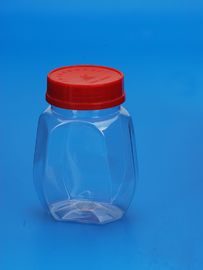 Transparent Plastic Screw Top Jars , Custom Color Screw Top Storage Jars 300Ml