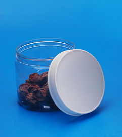 Airtight Transparent Plastic Jar Round Shape 59MM Caliber PP Screw Lid