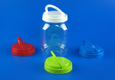 Empty PET Plastic Jars With Handle Lid Customized Cover Color 920Ml