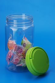Large Capacity Round Plastic Jars , Transparent Plastic Airtight Storage Jars