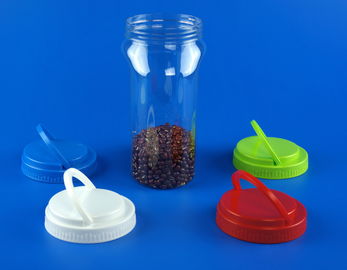 Transparent Color PET Plastic Jars High Durability SCrew Lid Sealing