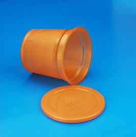 Orange Plastic Sauce Containers , Small Round Plastic Containers With Lids