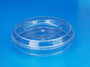 PET Clear Plastic Storage Jars , Round Shape Plastic Food Canisters 42G