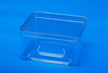 72G Square Clear Plastic Containers , PET Square Plastic Storage Boxes