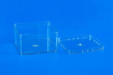 Clear Square Plastic Storage Bins Crown Lid Sealing Customized Color