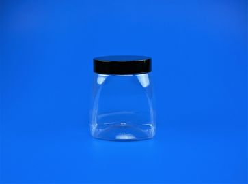 Transparent Color Plastic Storage Jars , Recycled Plastic Food Containers
