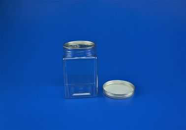 PET Small Plastic Jars With Lids , Anti Bacteria Single Wall Clear Plastic Jars
