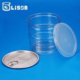 Round Leak Proof Bpa Free PET Plastic Jars Easy Open Ends 680ml Canned Food Packaging
