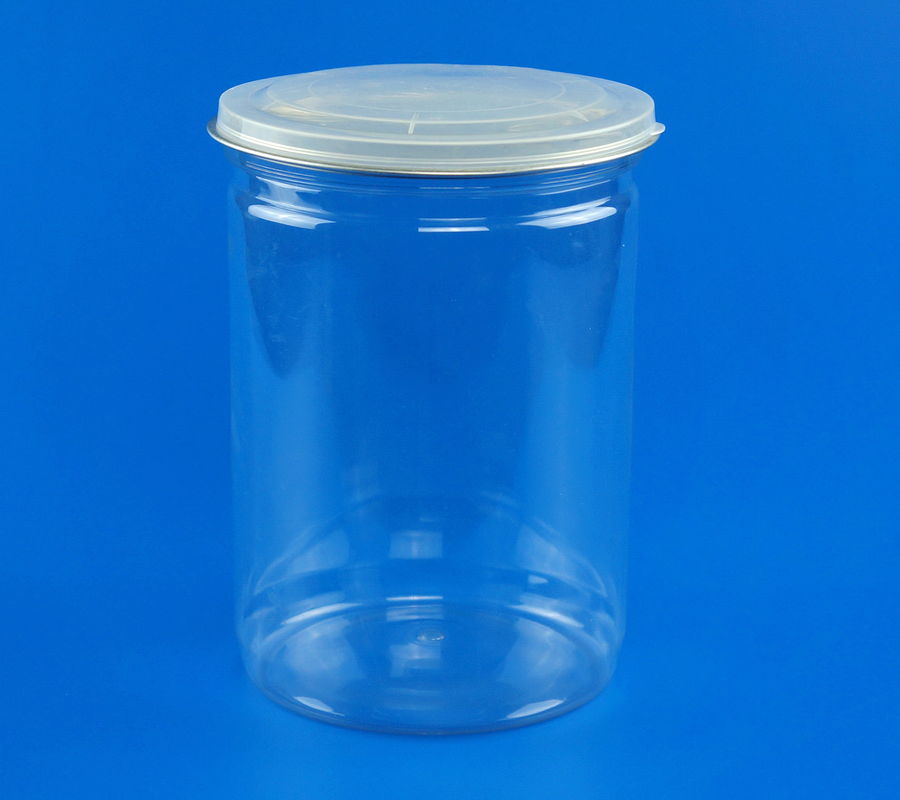 Large Size Pet Plastic Jars , Eco Friendly Single Wall Clear Plastic Jars
