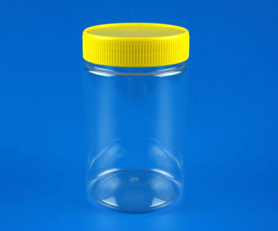 58MM Caliber Airtight Plastic Jars , Lightweight Clear Plastic Storage Jars