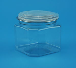 PET Plastic Mini Round Jars Aluminium Cover Environmentally Friendly 430Ml