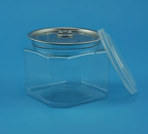 PET Plastic Mini Round Jars Aluminium Cover Environmentally Friendly 430Ml