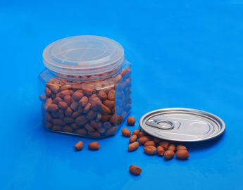 PET Plastic Mini Round Jars Aluminium Cover Environmentally Friendly 430Ml