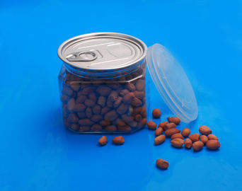 PET Plastic Mini Round Jars Aluminium Cover Environmentally Friendly 430Ml