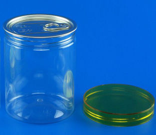 Food Storage PET Plastic Jars , Eco Friendly Aluminium Screw Cap Jar