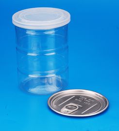 Clear Small Round Jars With Lids , Anti Bacteria Plastic Airtight Storage Jars