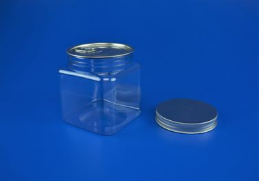 Food Grade Clear Plastic Boxes With Lids Square Shape EOE / POE Sealing 611Ml