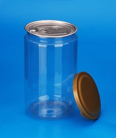 Large Capacity Round Plastic Jars , Plastic Tea Coffee Sugar Canisters 45G