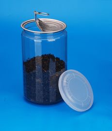 Large Capacity Round Plastic Jars , Plastic Tea Coffee Sugar Canisters 45G