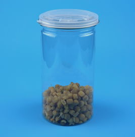 Clear Low Profile Plastic Jars , Anti Bacteria Pet Jar With Aluminium Lid