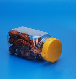 Plastic Material Candy Storage Jars Square Shape 48MM Caliber 310Ml
