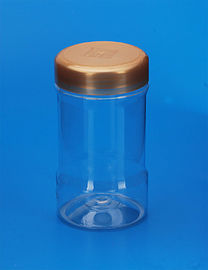 PET Plastic Storage Canisters Cylinder Shape With Colorful Screw Lid