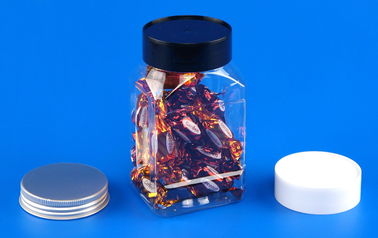 Transparent Small Plastic Storage Jars Screw On Lid Sealing Food Grade Material