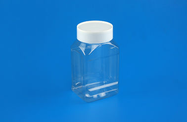 Transparent Small Plastic Storage Jars Screw On Lid Sealing Food Grade Material