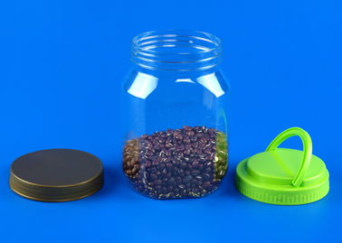 Empty PET Plastic Jars With Handle Lid Customized Cover Color 920Ml