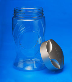Clear Plastic Airtight Storage Jars With Screw Cover Food Grade PET Material