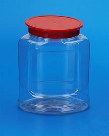 Large Capacity Clear Plastic Candy Jars High Durability With Screw Lid