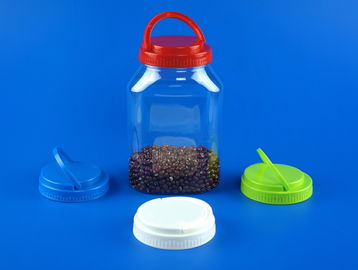 Transparent Color PET Plastic Jars High Durability SCrew Lid Sealing