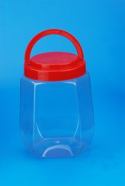 PET Clear Plastic Storage Jar , Large Capacity Clear Kitchen Storage Canister