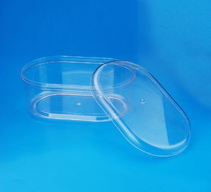 Eco Friendly Clear Plastic Jars , Durable Round Plastic Container With Lid