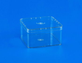 Transparent Square Plastic Jars , Food Grade PE Chocolate Storage Box