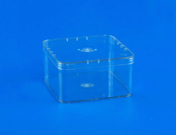 Transparent Square Plastic Jars , Food Grade PE Chocolate Storage Box