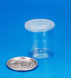 Airtight Round Plastic Food Containers / Custom Portable Plastic Scented Tea Canister