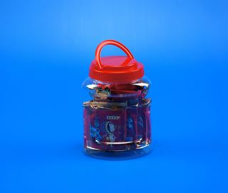 Customized Logo Pp Screw Cap Biscuit 980ml Plastic Pet Jar