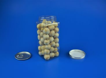Food Grade Square 811ml Transparent Pet Biscuit Jar