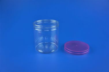 Clear Screw Lid Bath Salts 385ml Colored Plastic Storage Jars