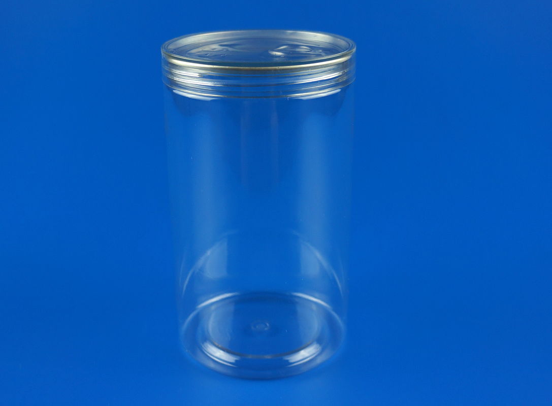 750Ml Clear Plastic Boxes With Lids Cylindrical Shape EOE / POE Sealing
