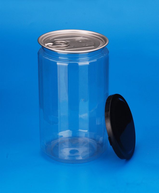 Large Capacity Round Plastic Jars , Plastic Tea Coffee Sugar Canisters 45G