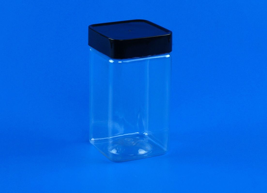 Square Shape Small Sealable Jars , Reusabel Plastic Jam Jars 395Ml 45G