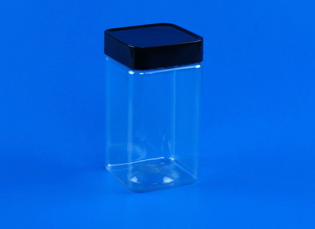Square Shape Small Sealable Jars , Reusabel Plastic Jam Jars 395Ml 45G